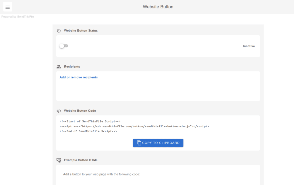 SendThisFile Website Integration