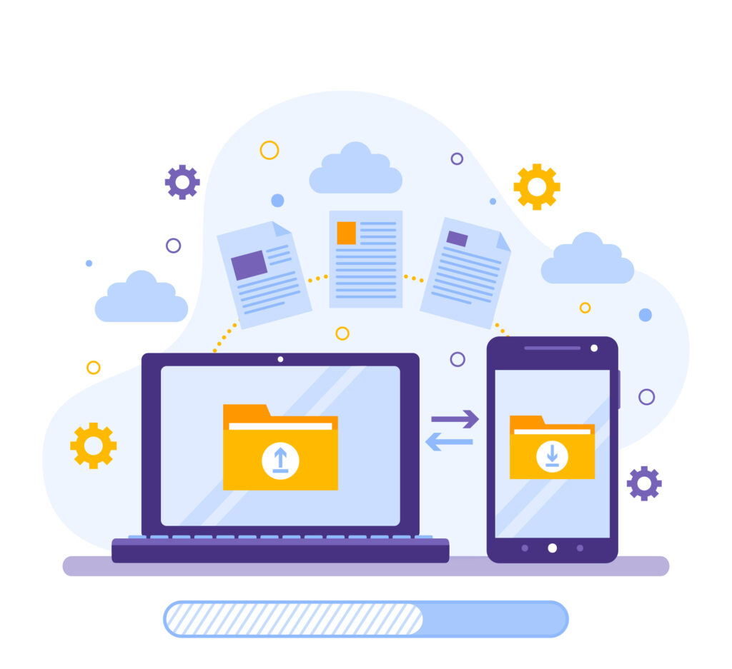 A laptop and a tablet with a folder on it.